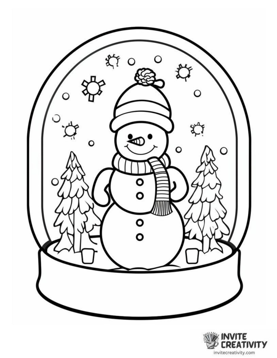 Snowman Inside a Snowglobe