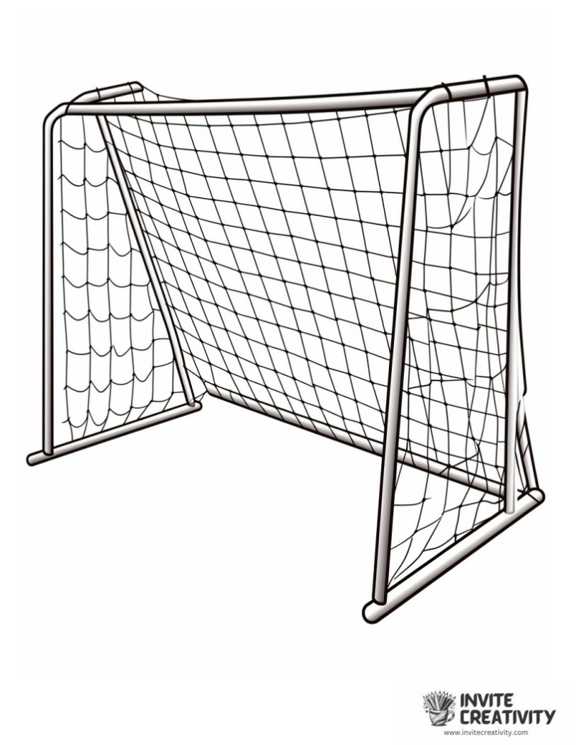soccer goal net coloring page