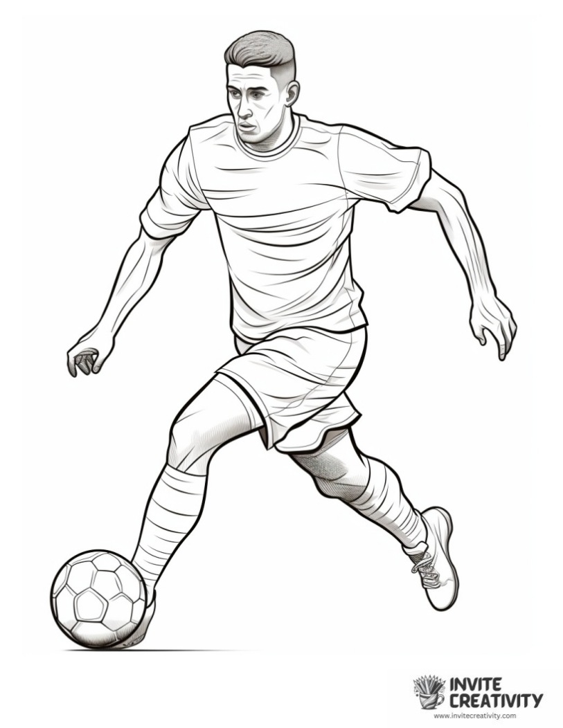 soccer player coloring sheet