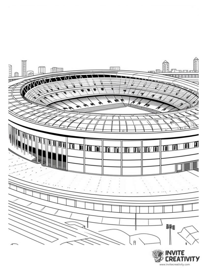 soccer stadium coloring page