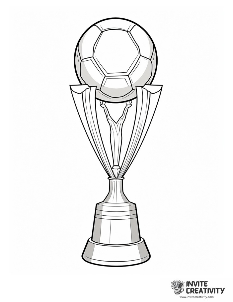 soccer trophy coloring sheet