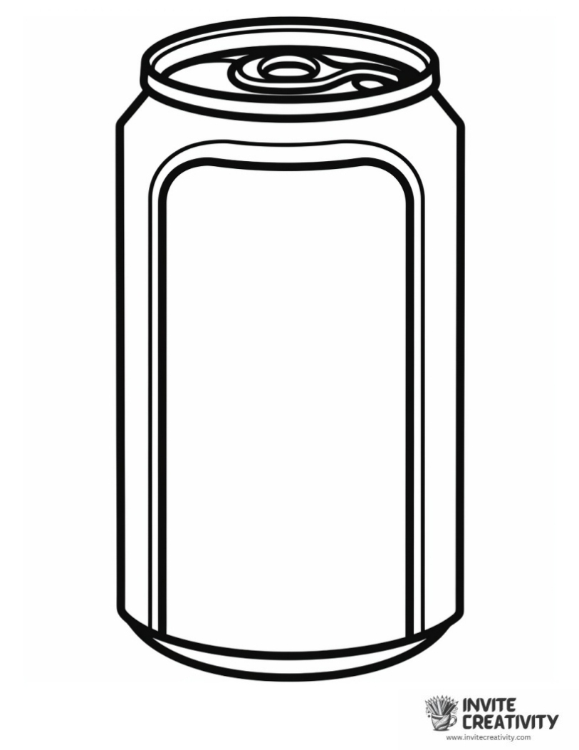 soda can simple to color for kids