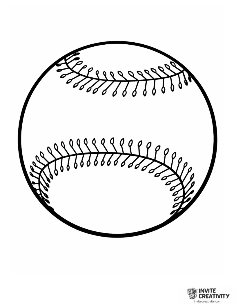 softball drawing to color