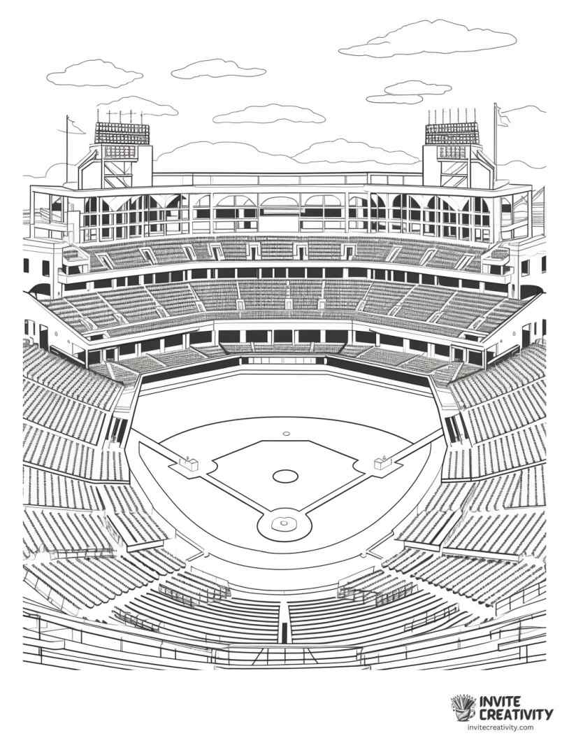 softball field illustration