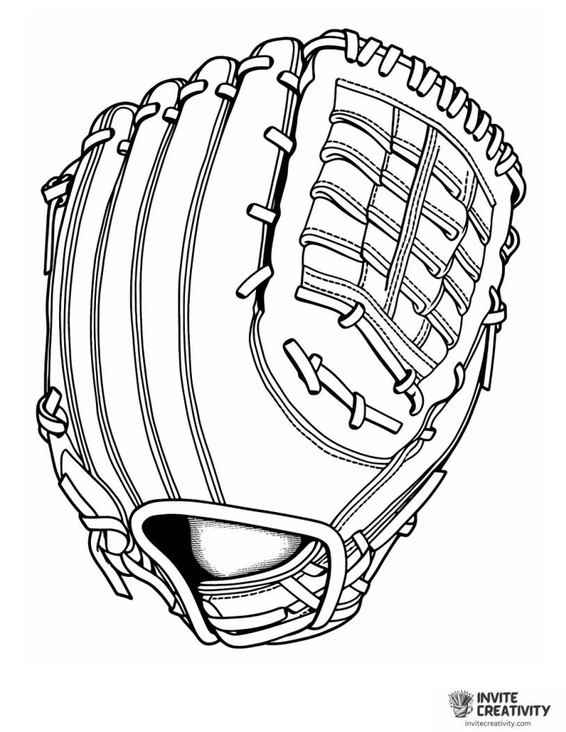 softball glove outline