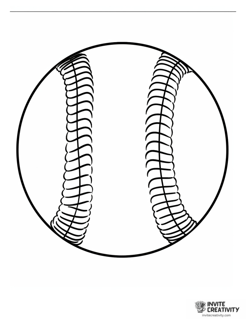 softball simple to color