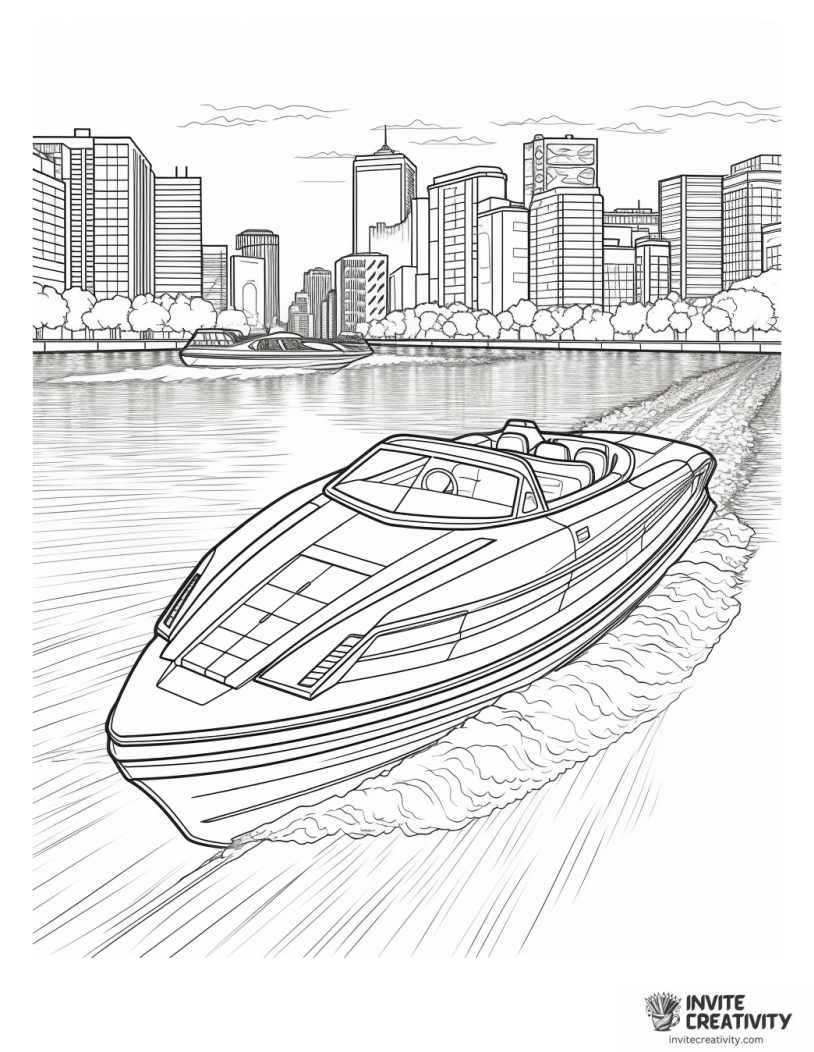 speed boat to color