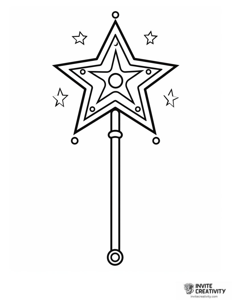 star shaped magical wand