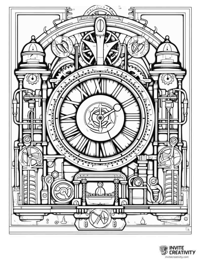 steampunk clock mandala
