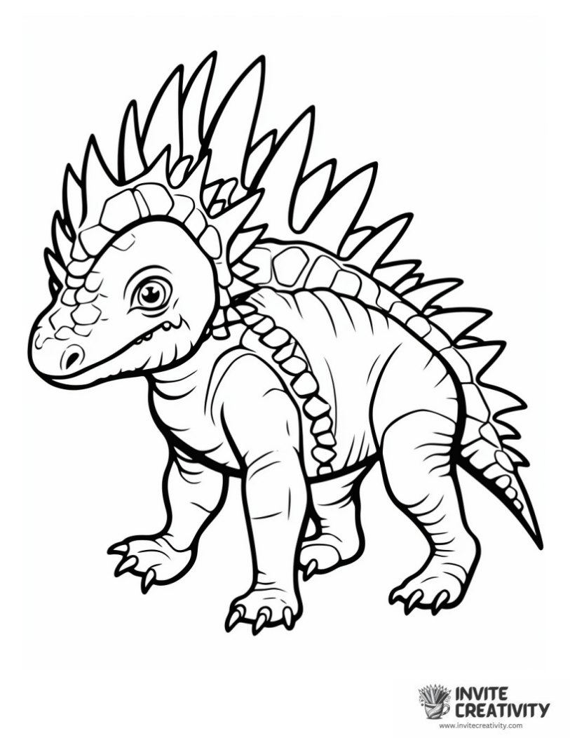 stegosaurus baby coloring sheet