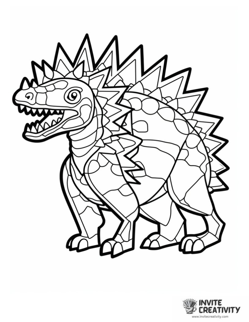 stegosaurus cartoon coloring sheet