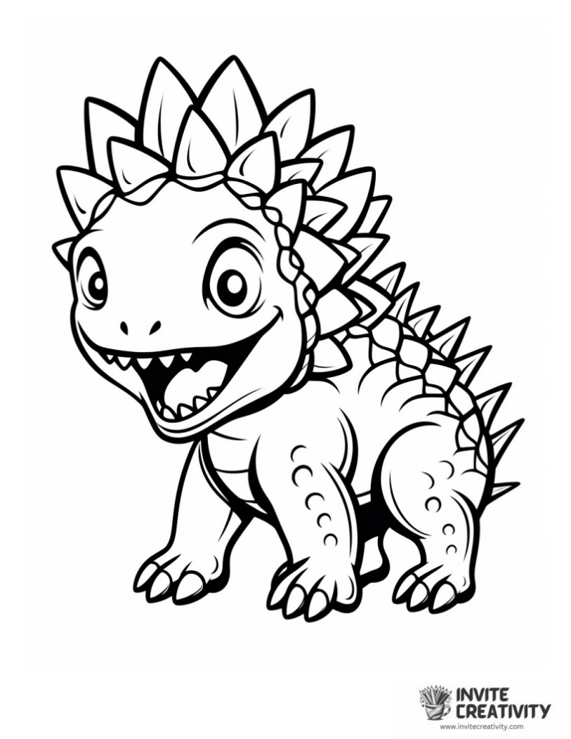 stegosaurus for kids coloring page