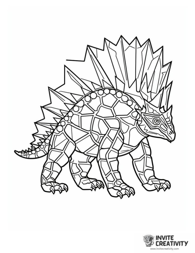 stegosaurus jurassic park coloring page