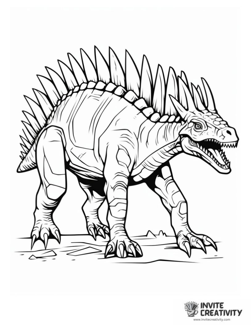 stegosaurus jurassic park coloring sheet