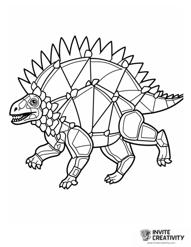 stegosaurus running coloring sheet