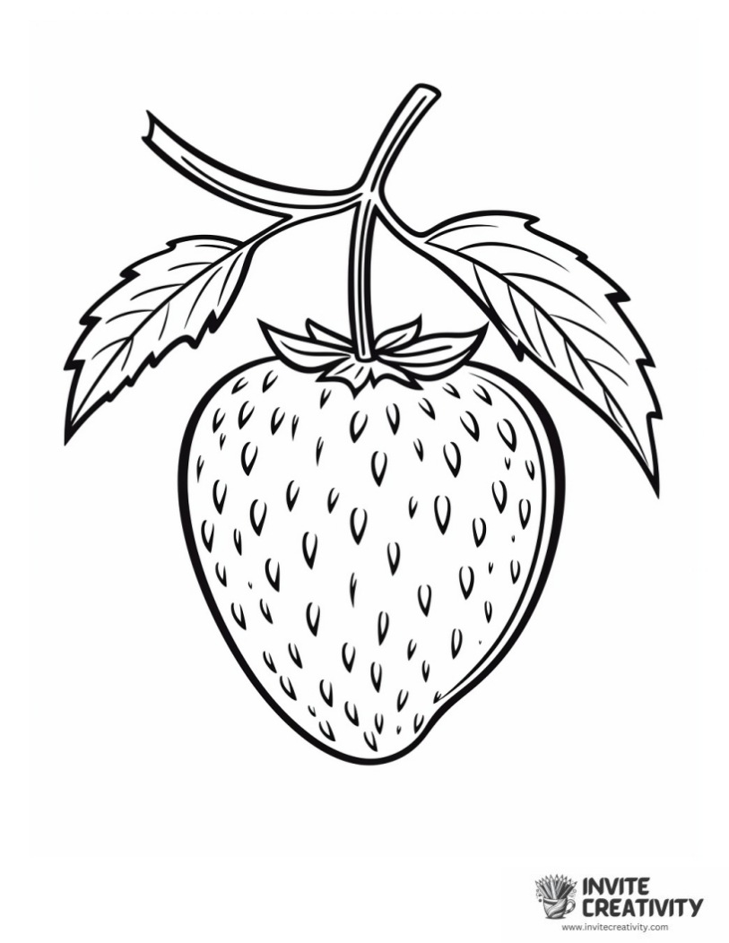 strawberry coloring sheet