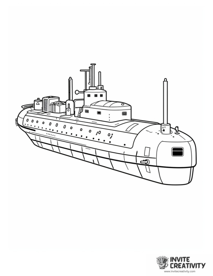 submarine coloring sheet
