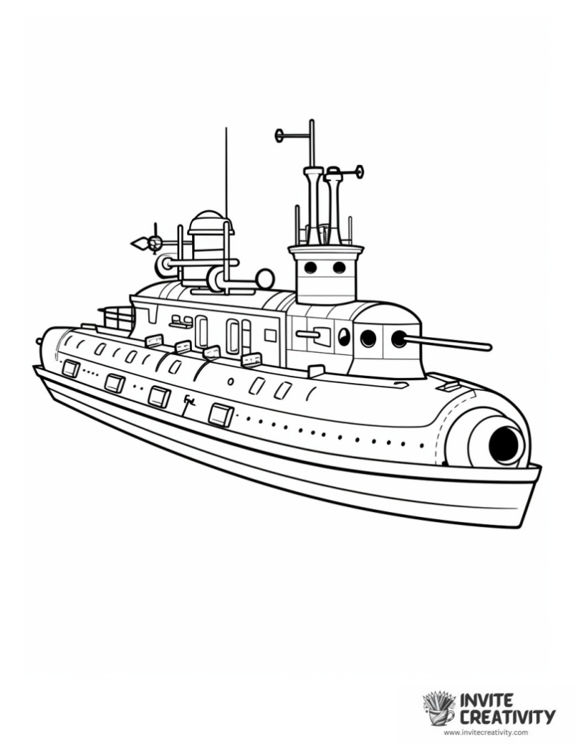 submarine to color