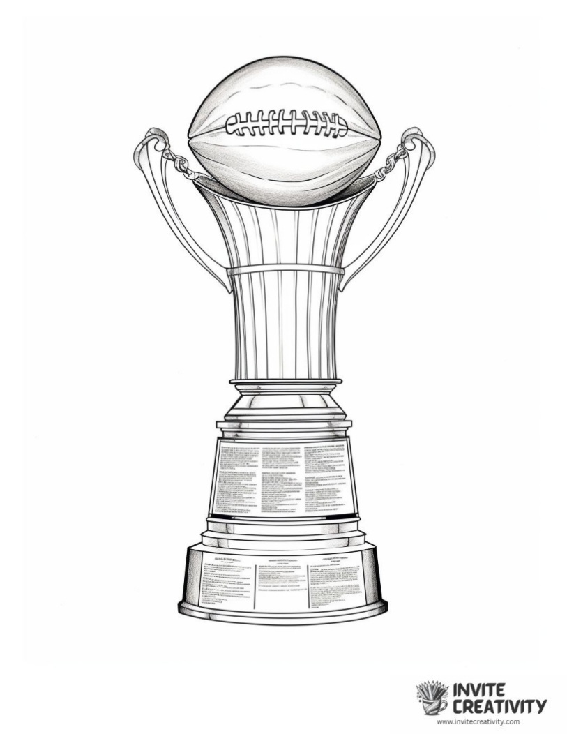 super bowl trophy page to color