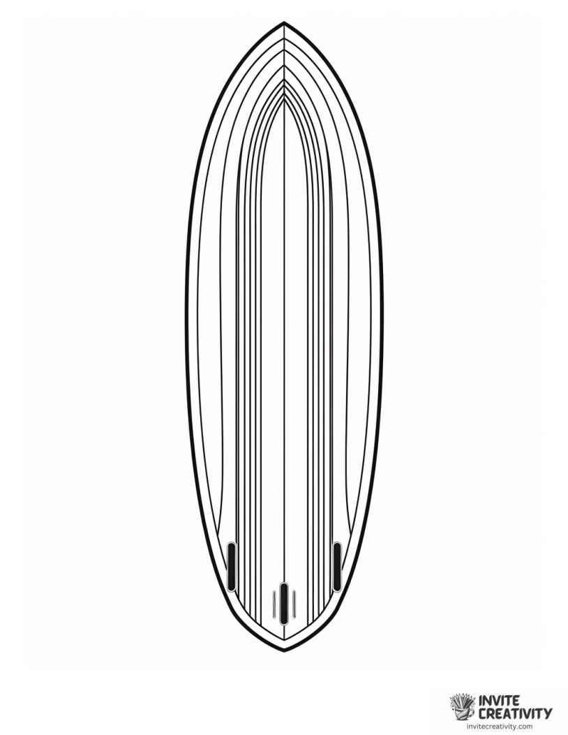 surfboard with classic stripes