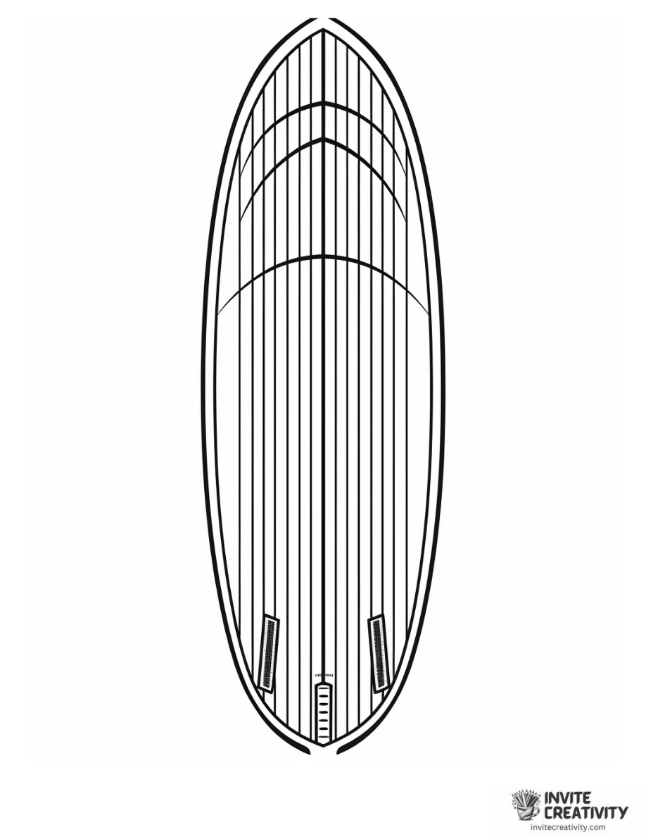 Surfboard with Stripes