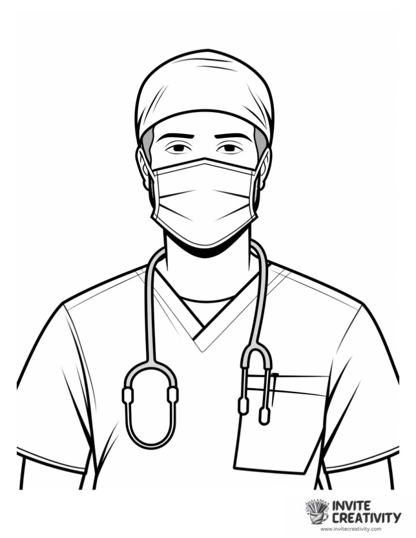surgeon coloring page