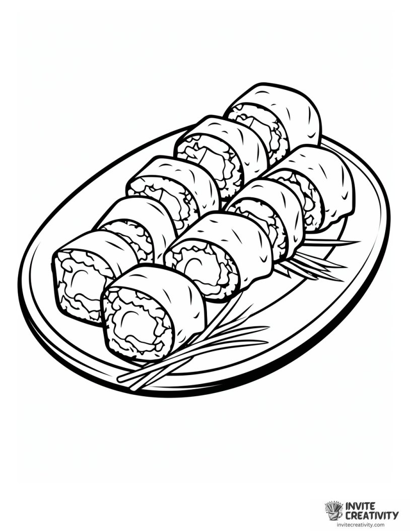 sushi coloring page