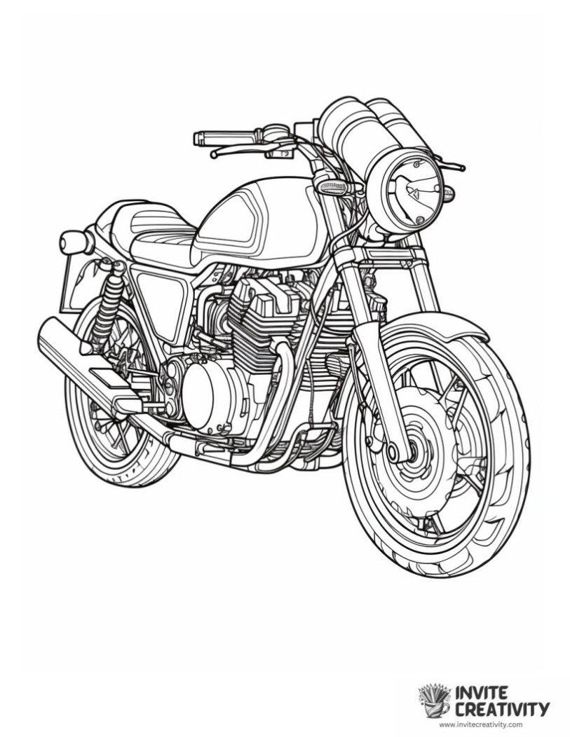 suzuki motorcycle coloring page