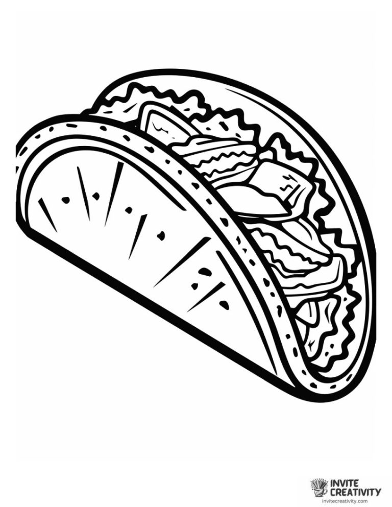 Taco Coloring Pages (Free Printable PDFs) - Invite Creativity