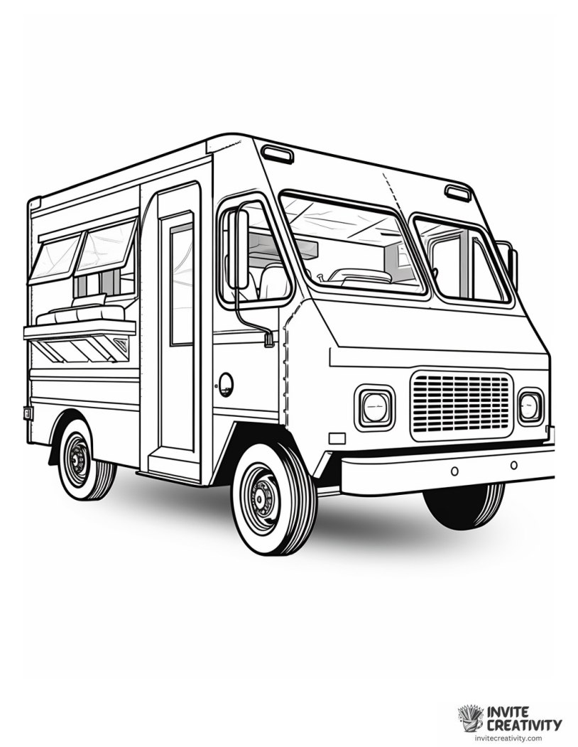 taco truck coloring page