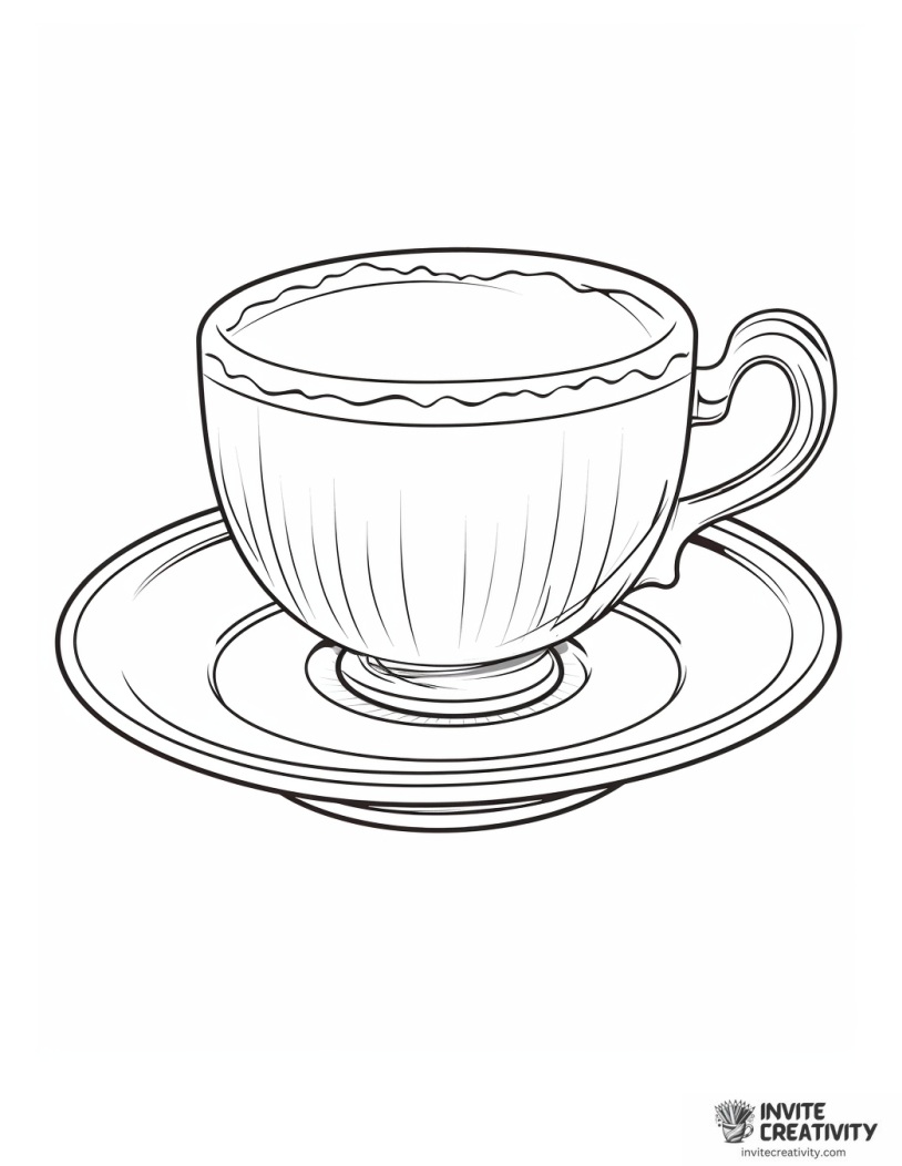 tea cup coloring page
