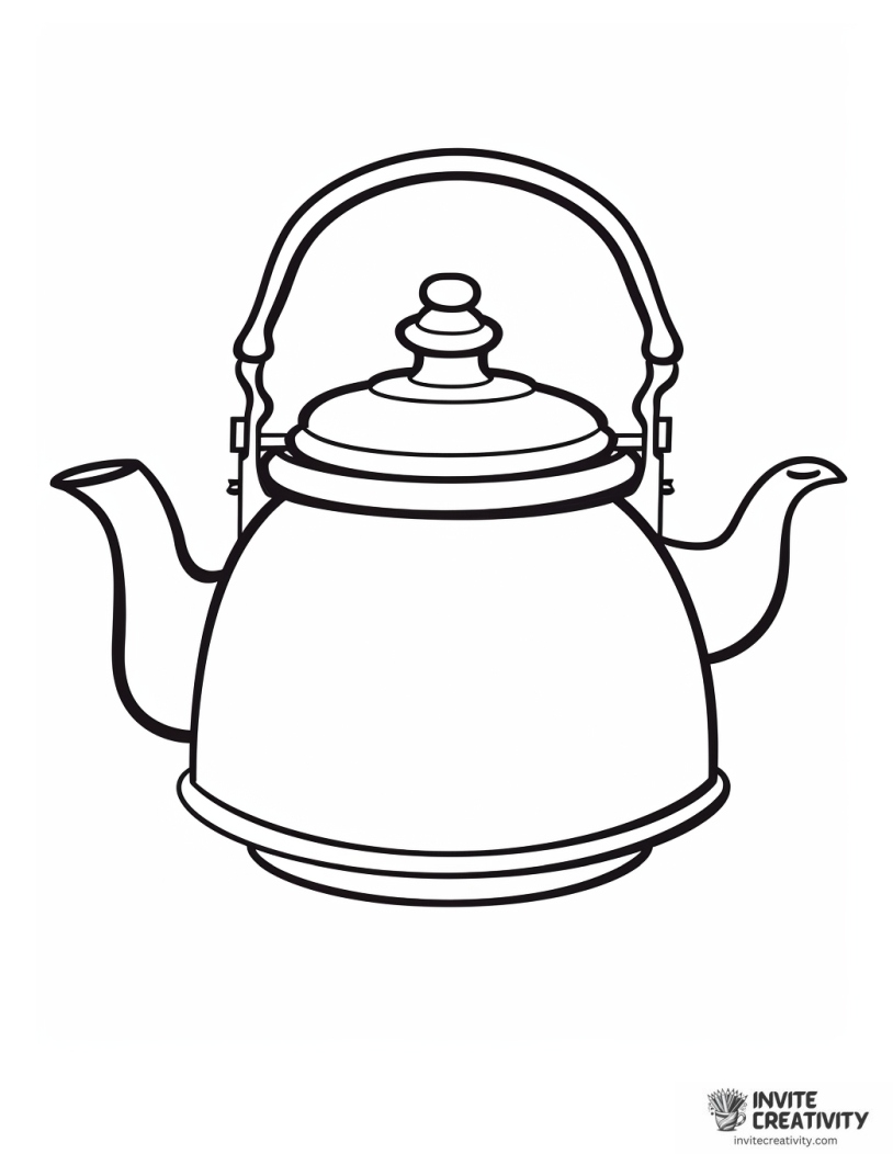tea kettle outline