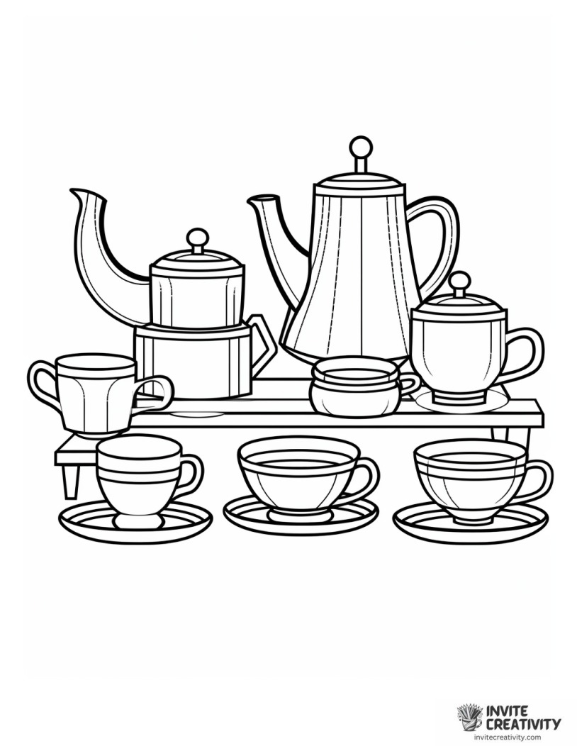 tea service illustration