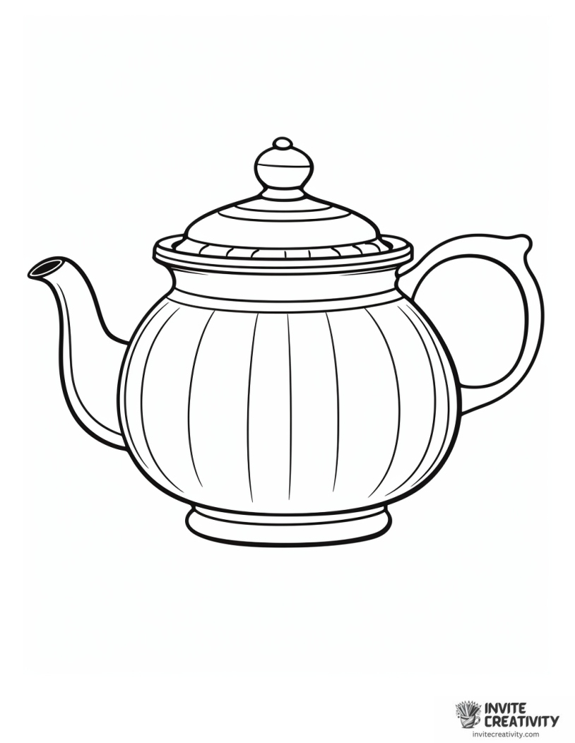 teapot coloring sheet
