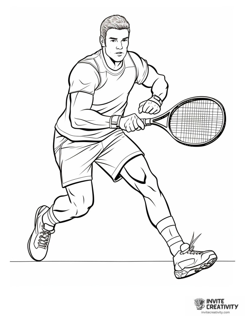 tennis athlete coloring sheet