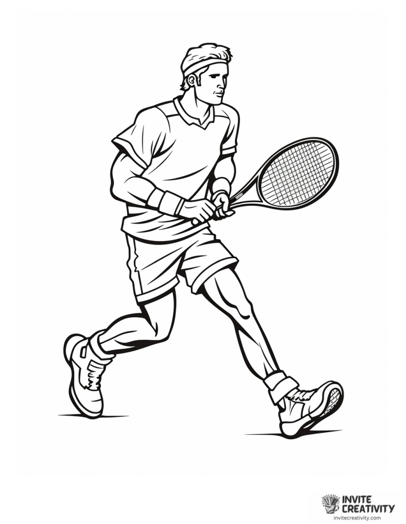 tennis player cartoon illustration