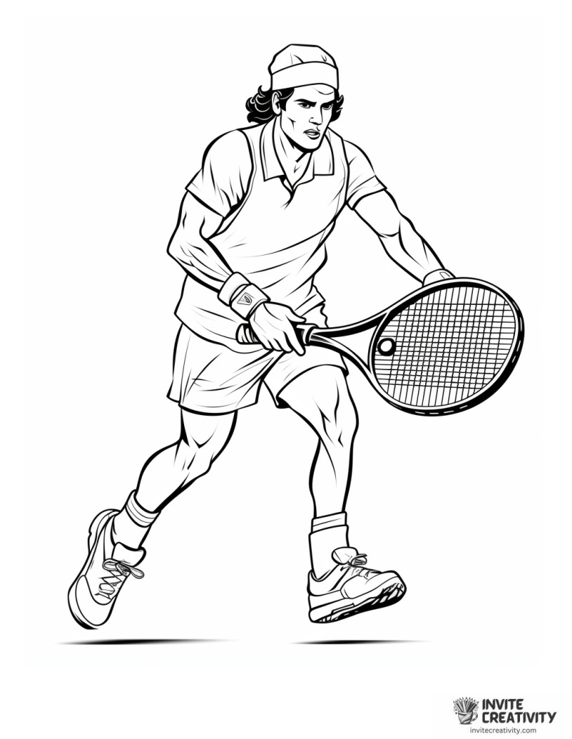 tennis player to color