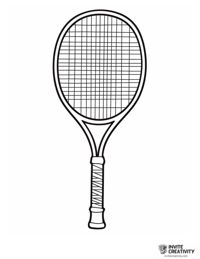 tennis racket coloring page