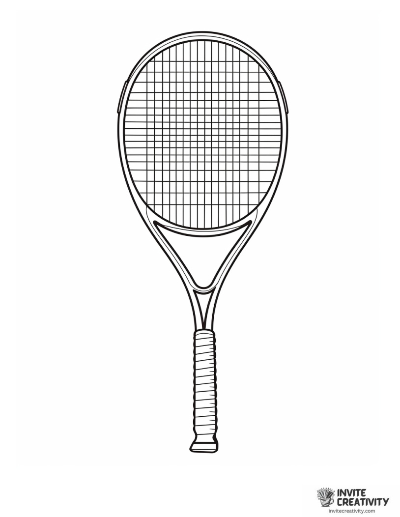 tennis racket drawing to color
