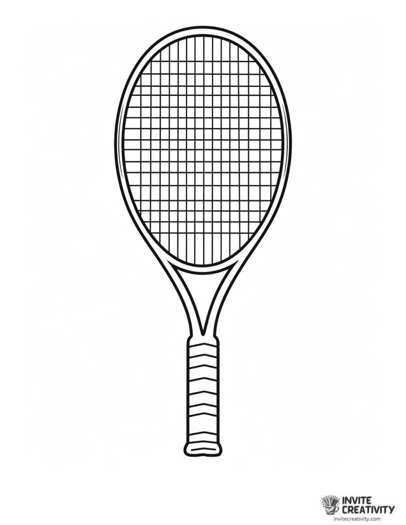 tennis racquet coloring sheet