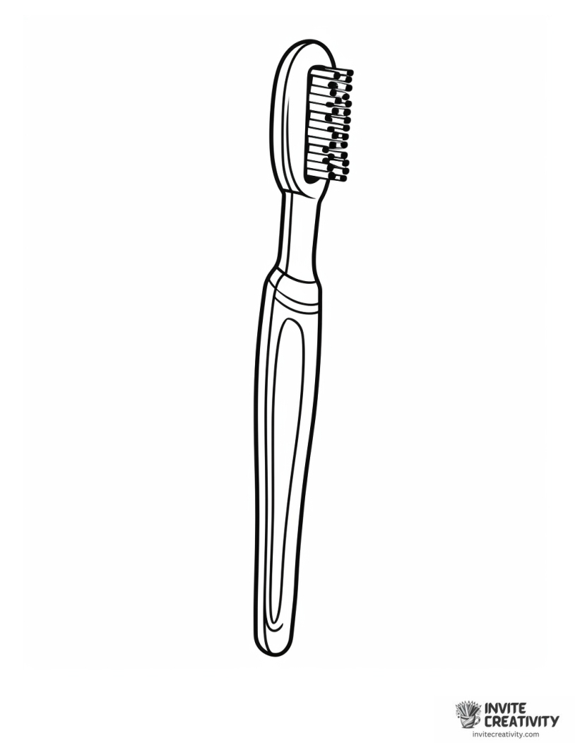 tooth brush coloring page
