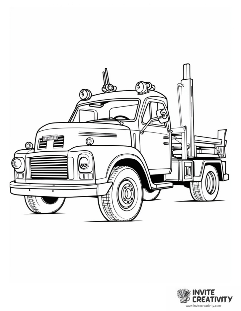 tow truck to color