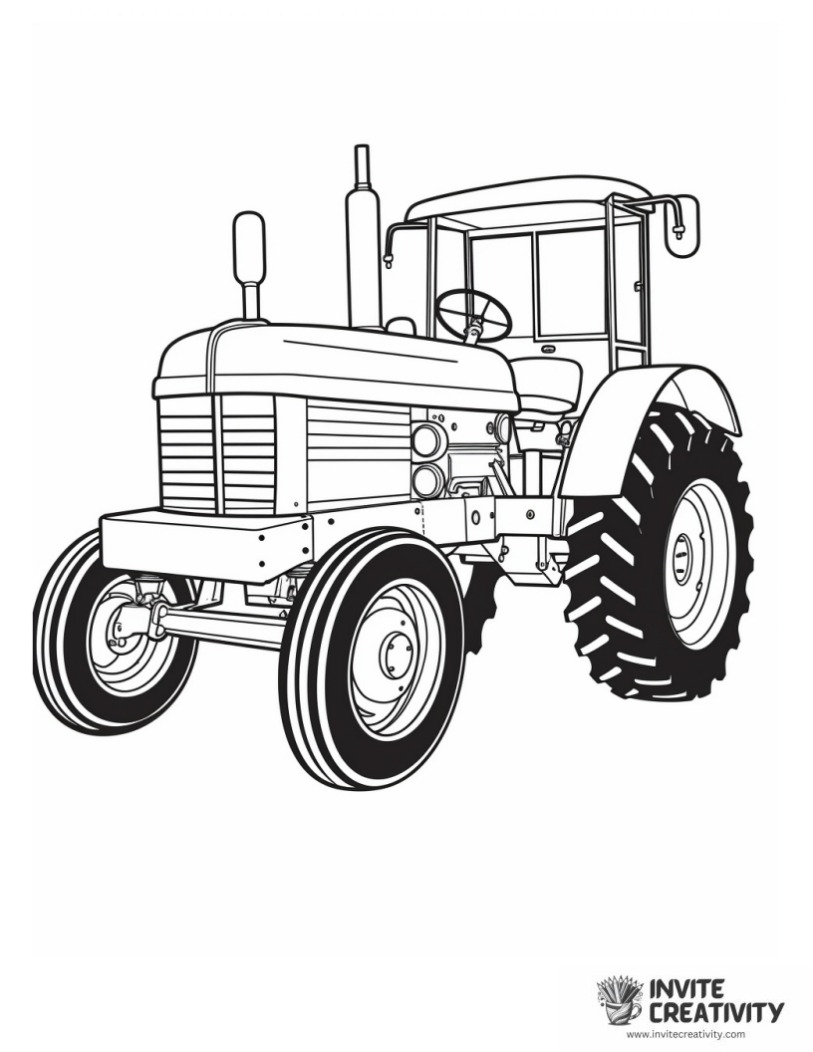 tractor coloring sheet