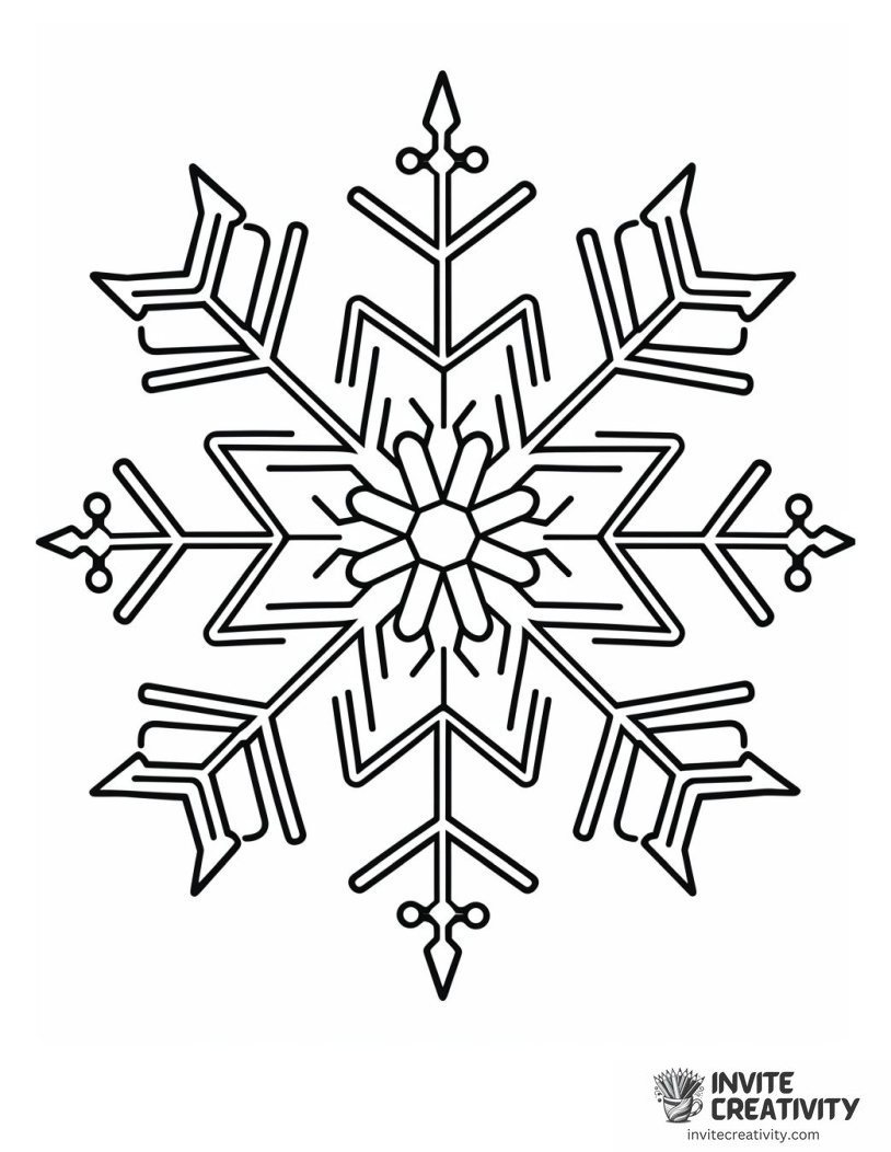 traditional snowflake Page to Color