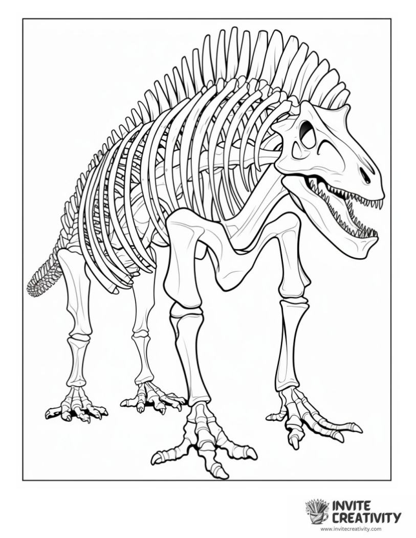 triceratops anatomy coloring sheet