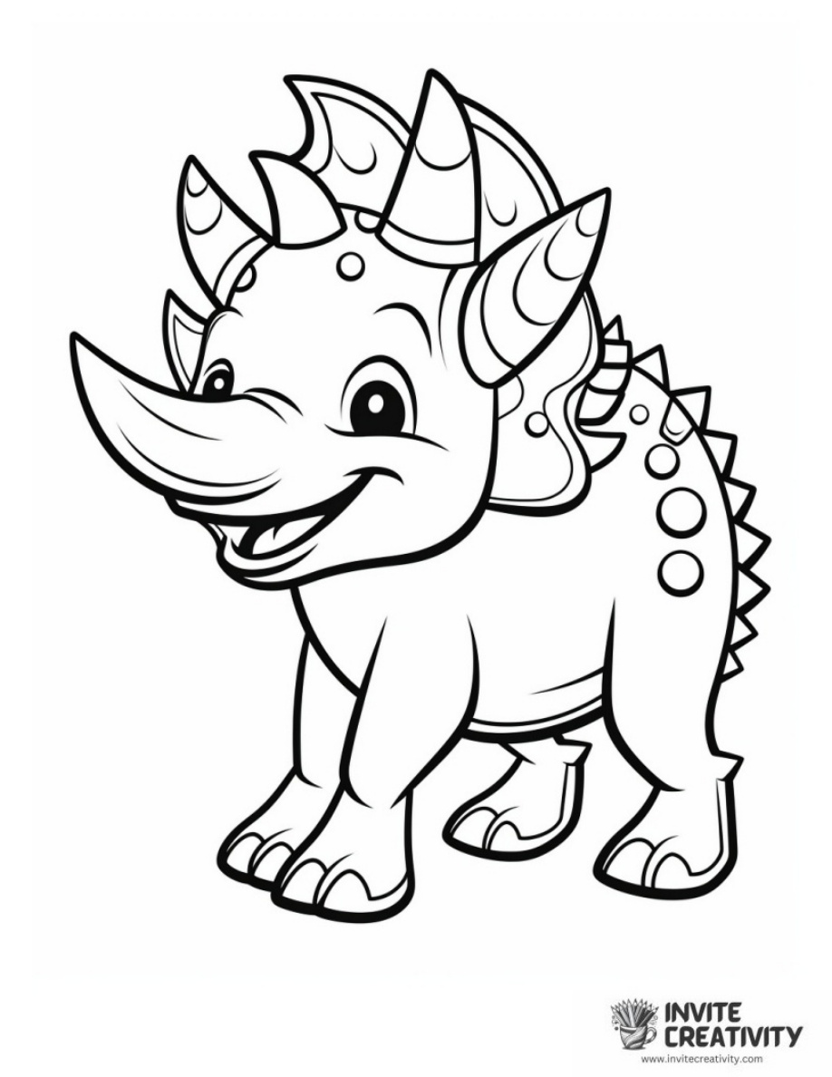 Triceratops Coloring Page