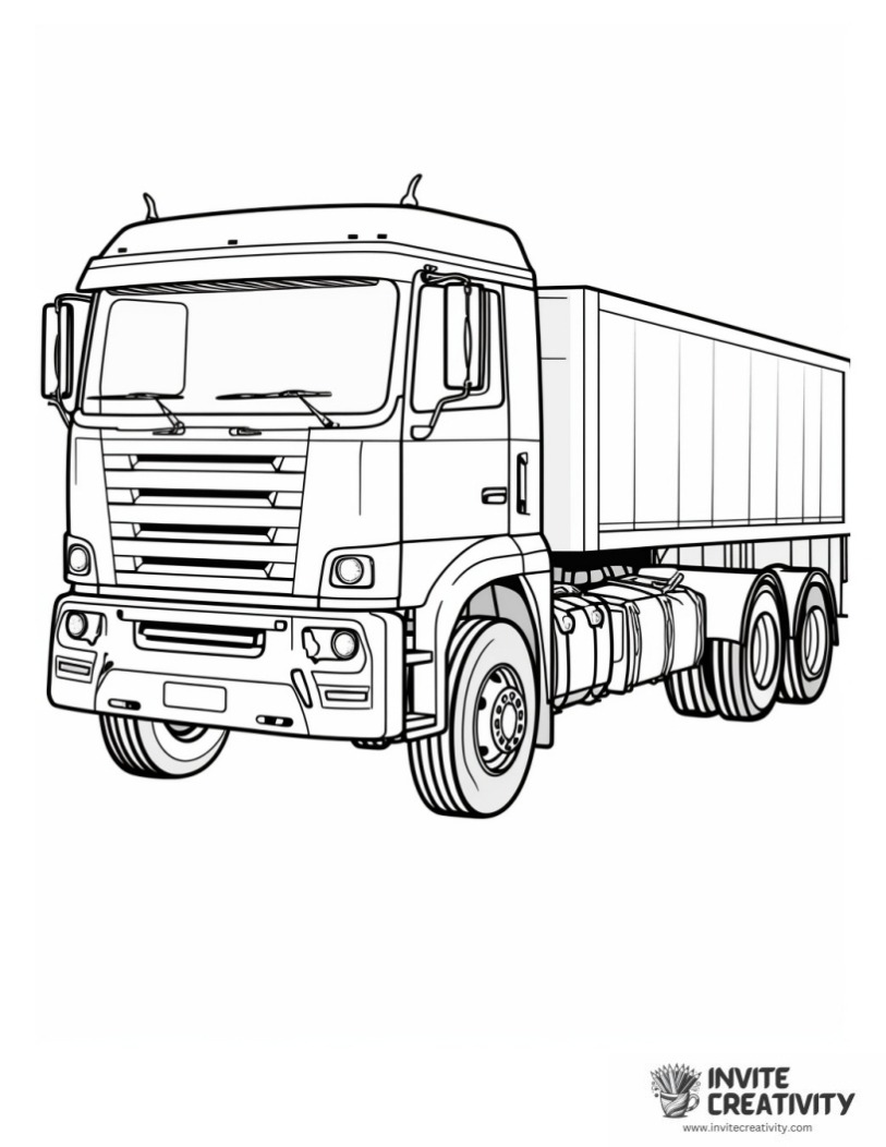 truck coloring page