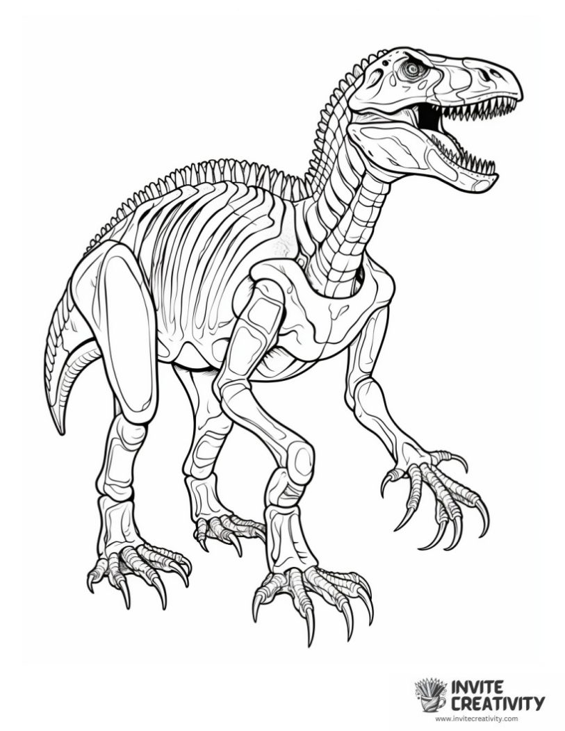 tyrannosaurus rex anatomy coloring page