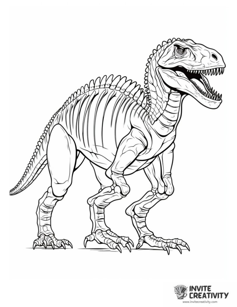 tyrannosaurus rex anatomy to color