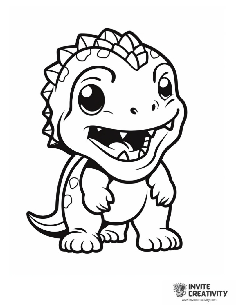 tyrannosaurus rex baby coloring page